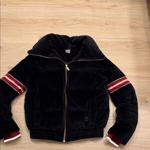 P.E Nation Black and Red Puffer Jacket